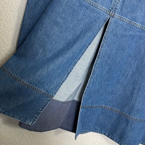 Tanya Taylor Hudie Denim Midi Jean Skirt Plus Size 20 Medium Indigo Blue NWT - Picture 3 of 13
